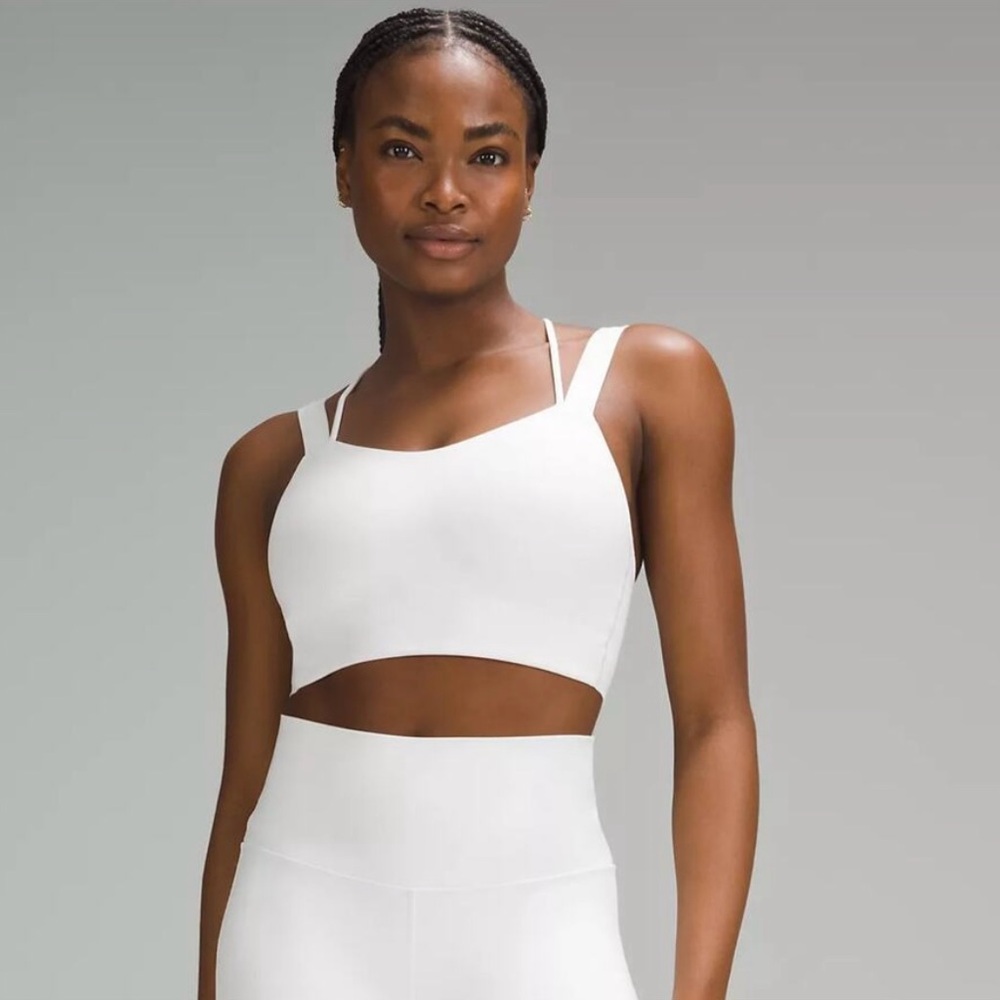 Lululemon Like a Cloud Longline Bra D/DD Cup - White size 8